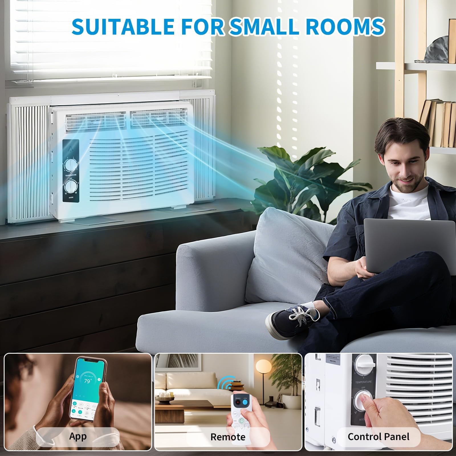 ウィンドウエアコン、5000 BTU タイマー機能付きウィンドウ AC ユニット