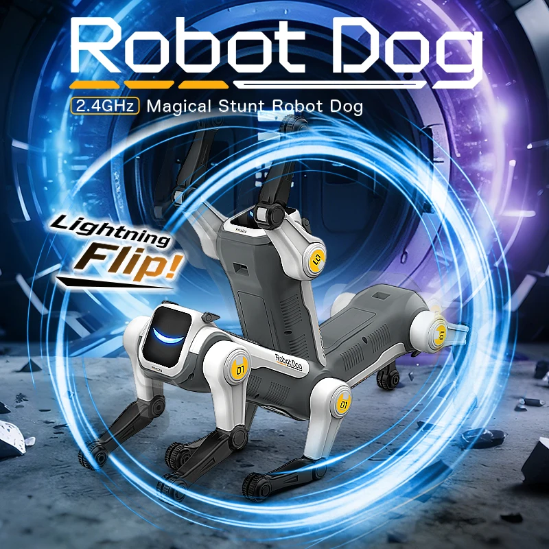 スマート AI RC ロボット犬、音声制御プログラム可能な電子バイオニック犬、歌うダンススタントペットおもちゃ