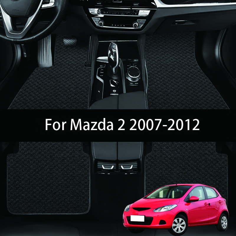 カスタムフィット車のフロアマットマツダ 2 5 7 席 CX3 CX30 MX5 2007 2011 2015 2019 2023 2024 フルセットオートインテリアアクセサリー