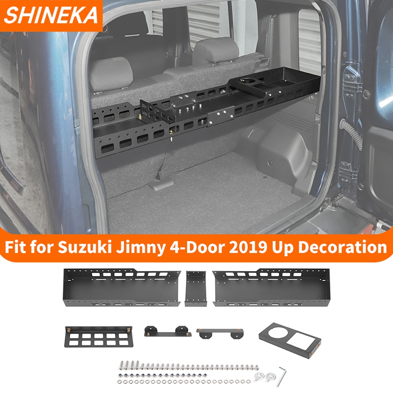 SHINEKA 車後部トランク収納ラック拡張オーガナイザーブラケットスズキジムニー 4 ドア 2019 2020 2021 2022 2023 2024 2025 アップ