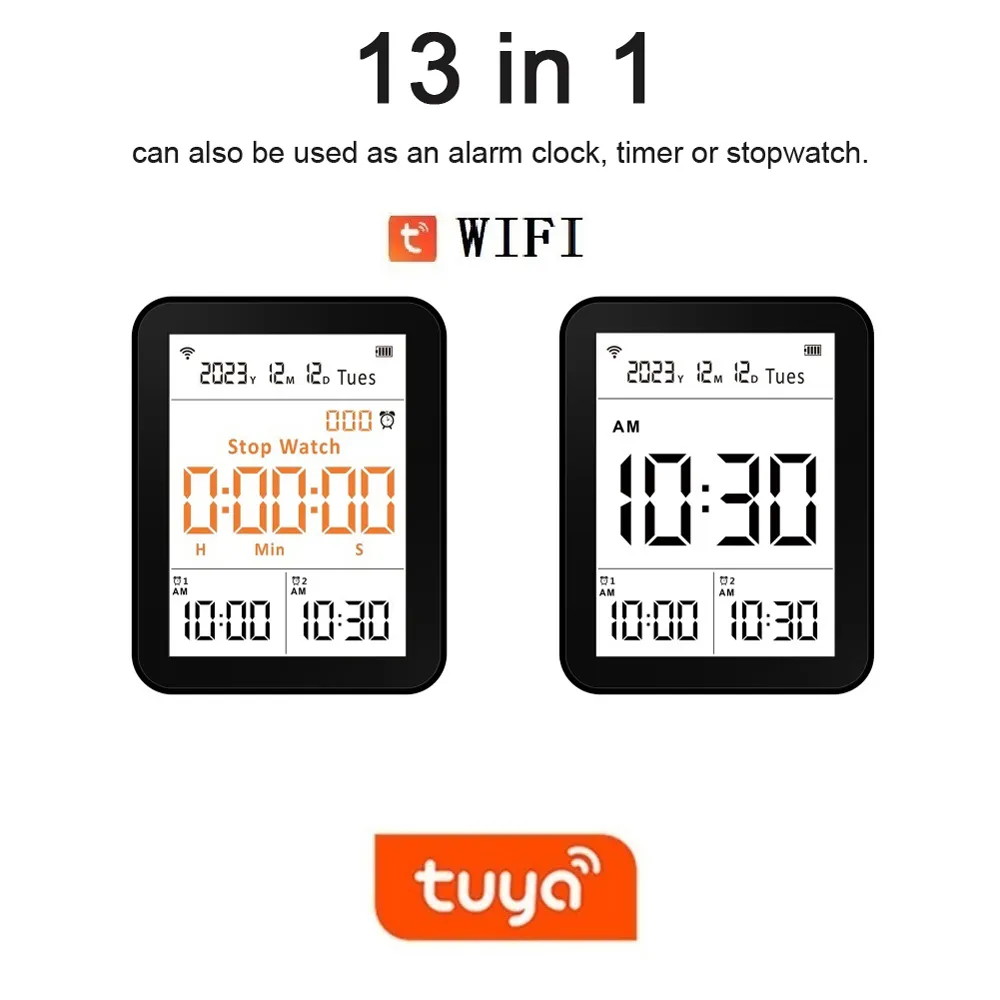 14-in-1/13-in-1 空気質モニター Tuya WIFI CO/CO2 検出器 リアルタイム監視 大型ディスプレイ ホームエアテストキット APP 制御