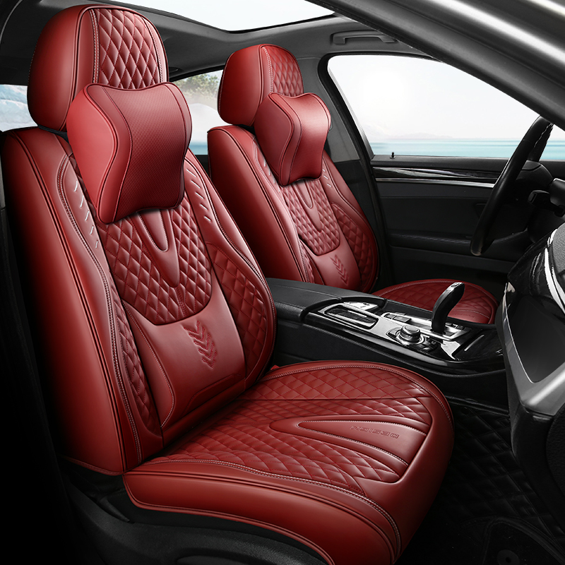 ユニバーサルカーシートカバーフルカバーの耐久性のある人工皮革シートクッション 90% セダン SUV 用フロントカバーとリアカバーが含まれます