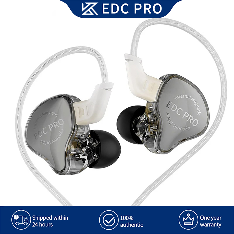 NEW KZ EDC PRO 最高のインイヤー有線イヤホン HIFI 低音ダイナミックモニター 3D ステレオイヤホンノイズキャンセル取り外し可能なオーディオケーブル付き