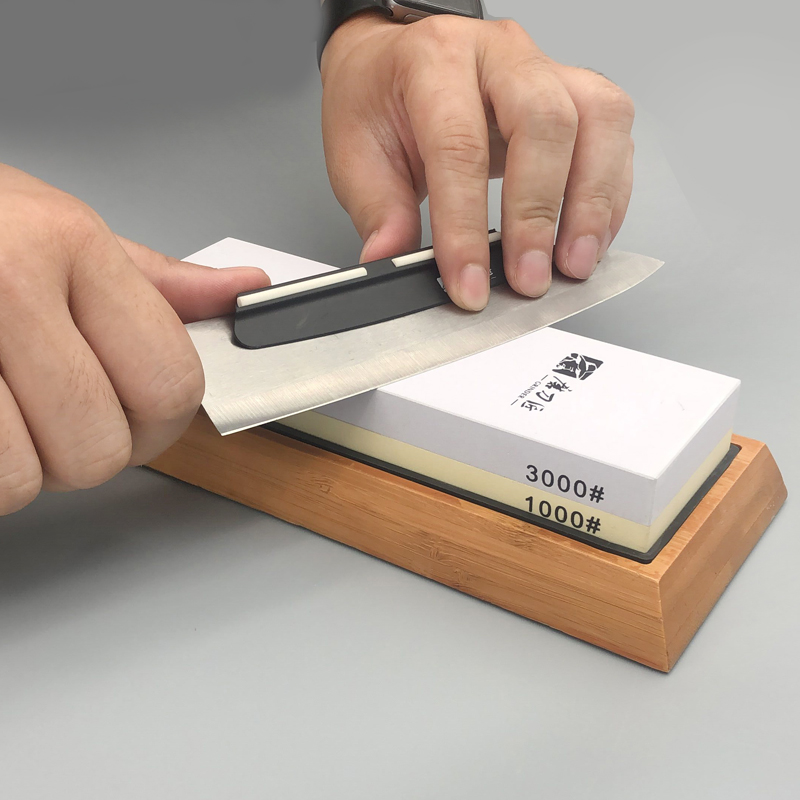 TAIDEA 砥石包丁研ぎ器角度ガイド竹ベースナイフグラインダーグリット 1000 3000