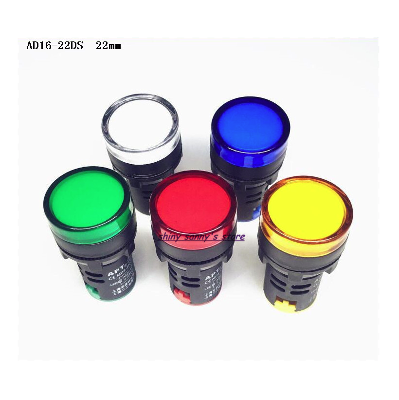 10-20 ピース/ロット AD16-22D/S 22 ミリメートル混合色 AC/DC 12 V、24 V、36 V、110 V、AC220 V LED 電源インジケータ信号光パイロットランプ