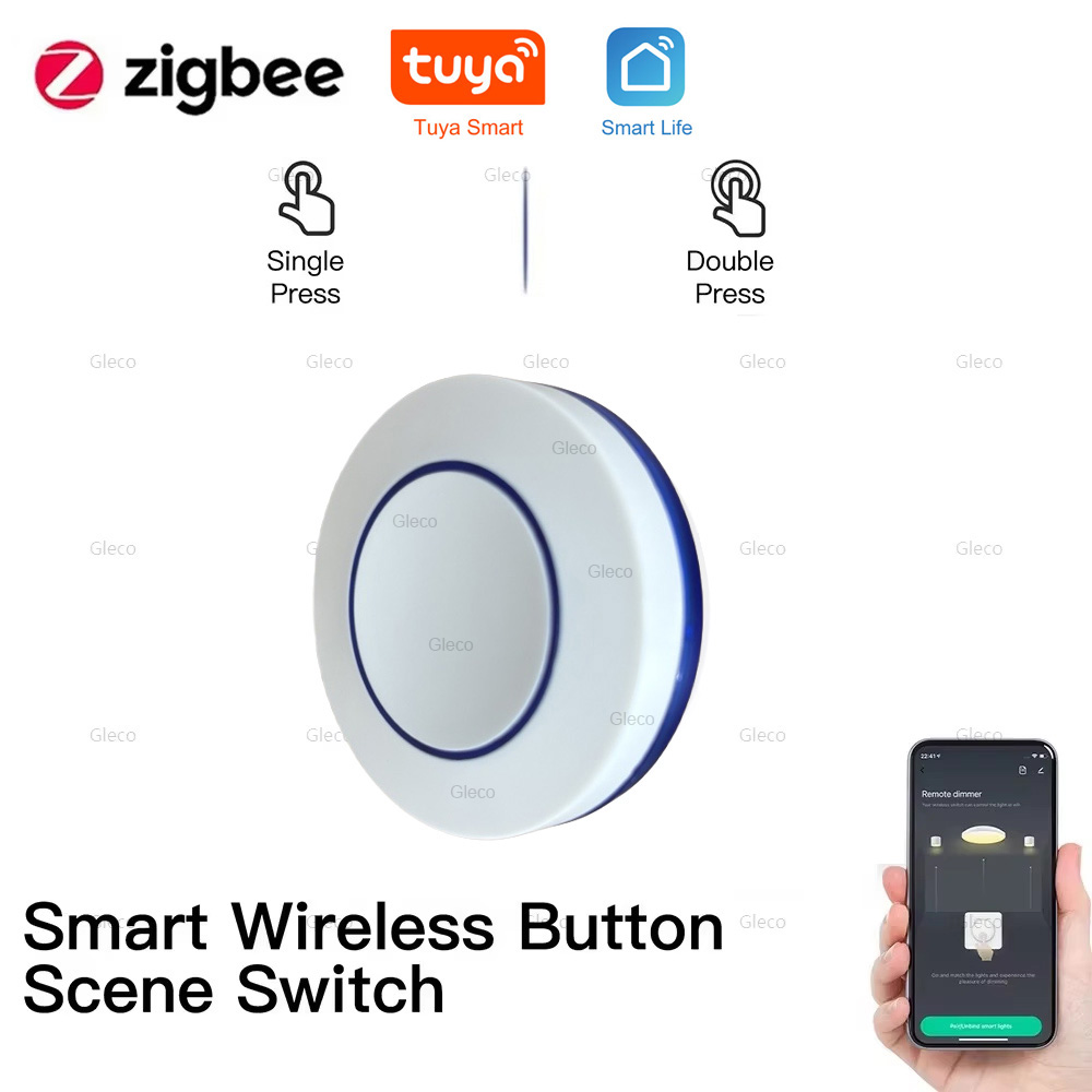 Tuya Zigbee スイッチプッシュシーンボタンスイッチワイヤレスリモートオンオフキーコントローラホームオートメーションシナリオスイッチスマートライフ