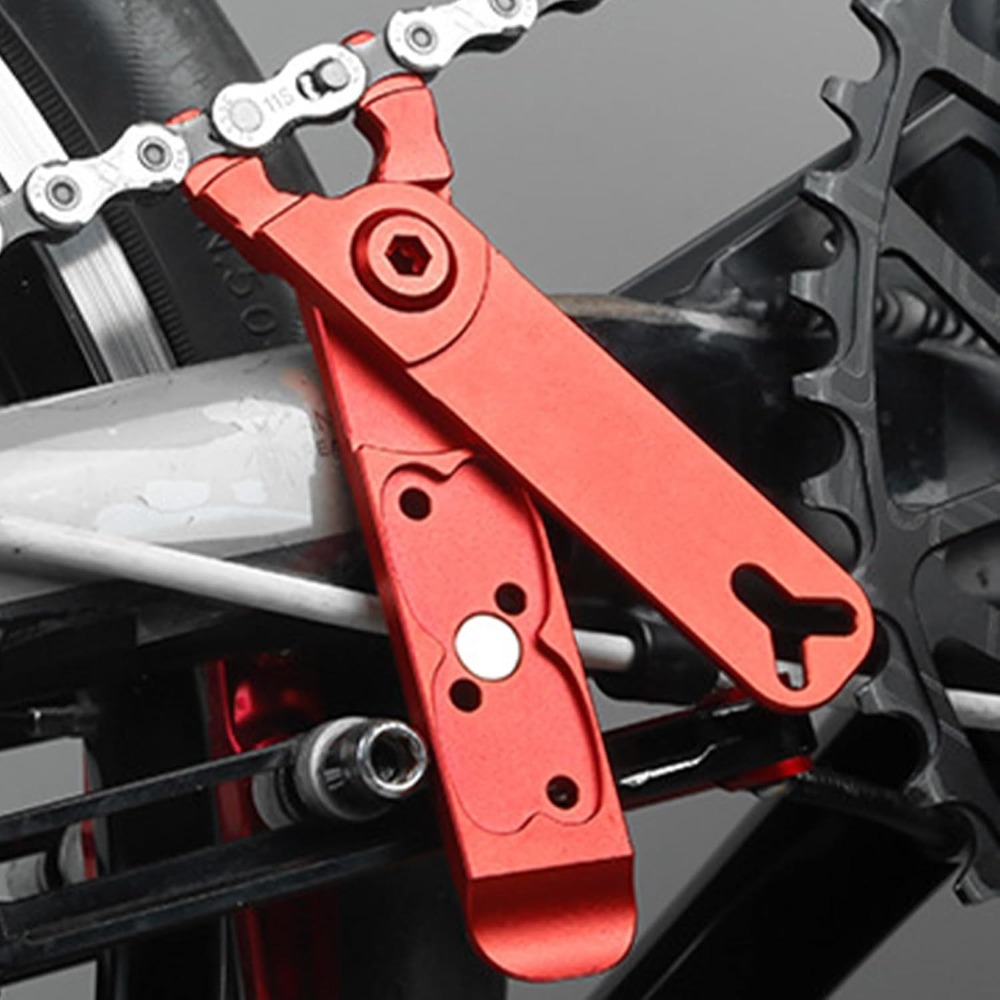 自転車ミッシングリンクプライヤーツールタイヤレバーミッシングリンクボックス自転車マスターリンクプライヤーバルブツール4 in 1多機能ツール