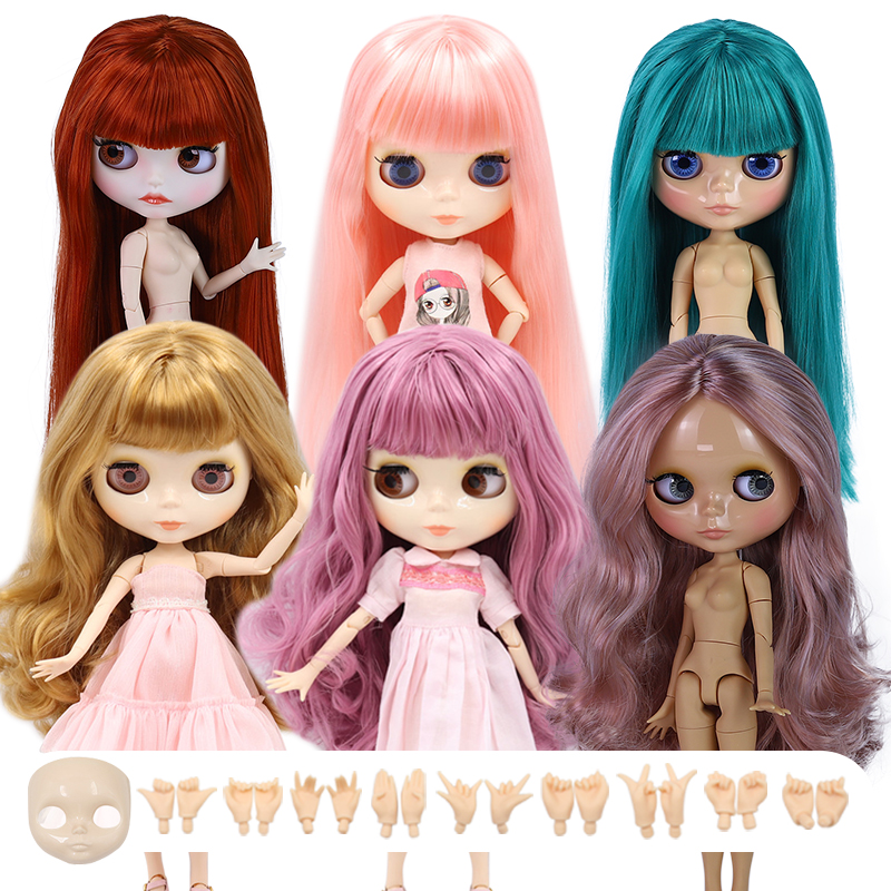 ICY DBS ブライス人形ジョイントボディ 30 センチメートル BJD おもちゃ白い光沢のある顔とつや消し顔と余分な手 AB とパネル 1/6 DIY ファッション人形