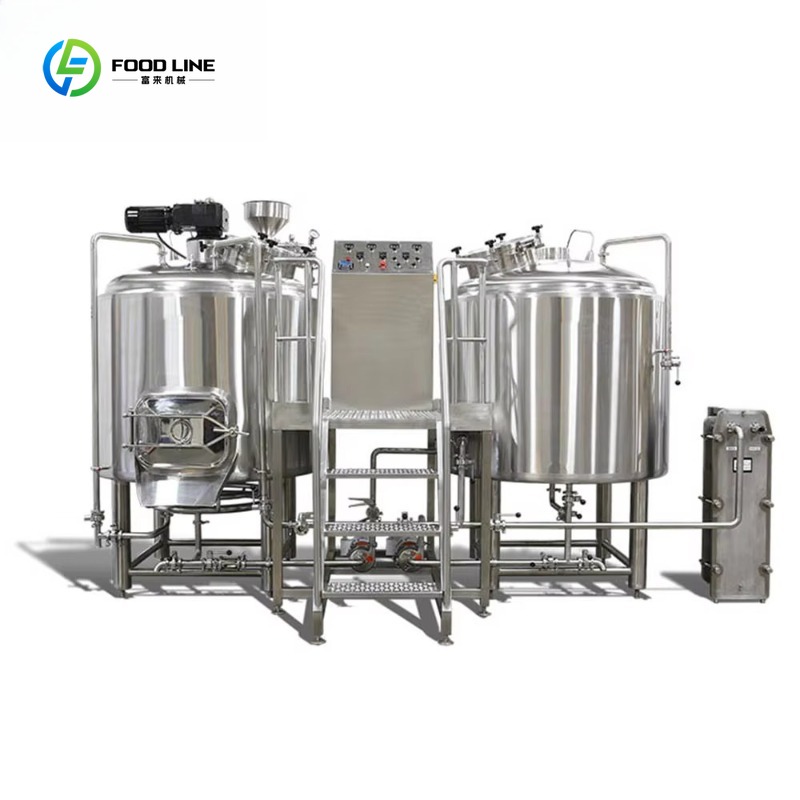 カスタマイズされた 1000L 10HL 工場ビールマッシング装置蒸気加熱された 2 容器醸造所地ビール醸造システム
