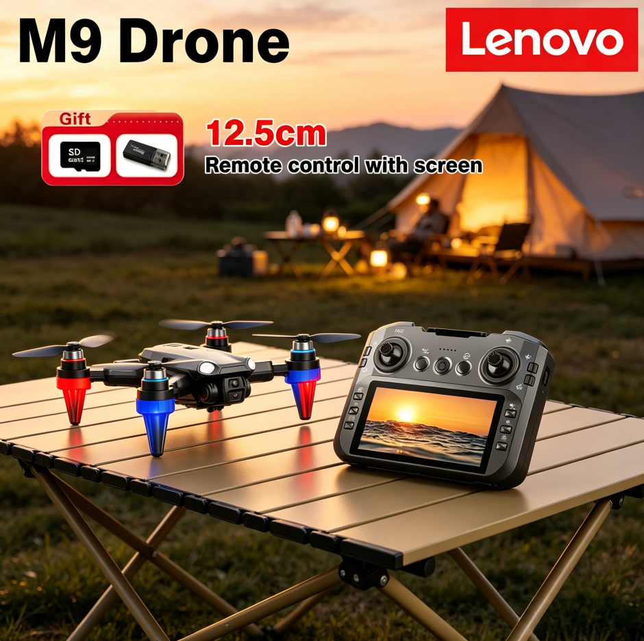 レノボ M9 ドローン 4 K 8 K 5 グラム GPS デュアルカメラ写真撮影ブラシレス折りたたみ Quadcopter RC スクリーン距離 3 キロドローンおもちゃ