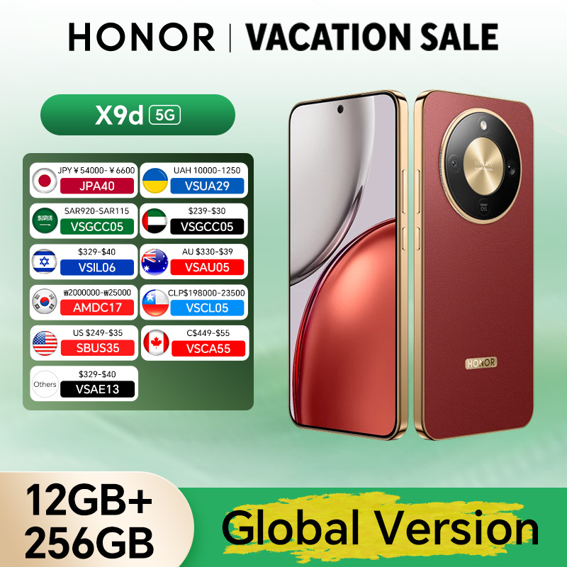 オリジナルグローバルバージョン HONOR X9d 12 ギガバイト 256 ギガバイト 5 グラムスマートフォン 6.79 ''120Hz スクリーン 108MP AI カメラ 8300 MAh 66 ワットスーパー充電
