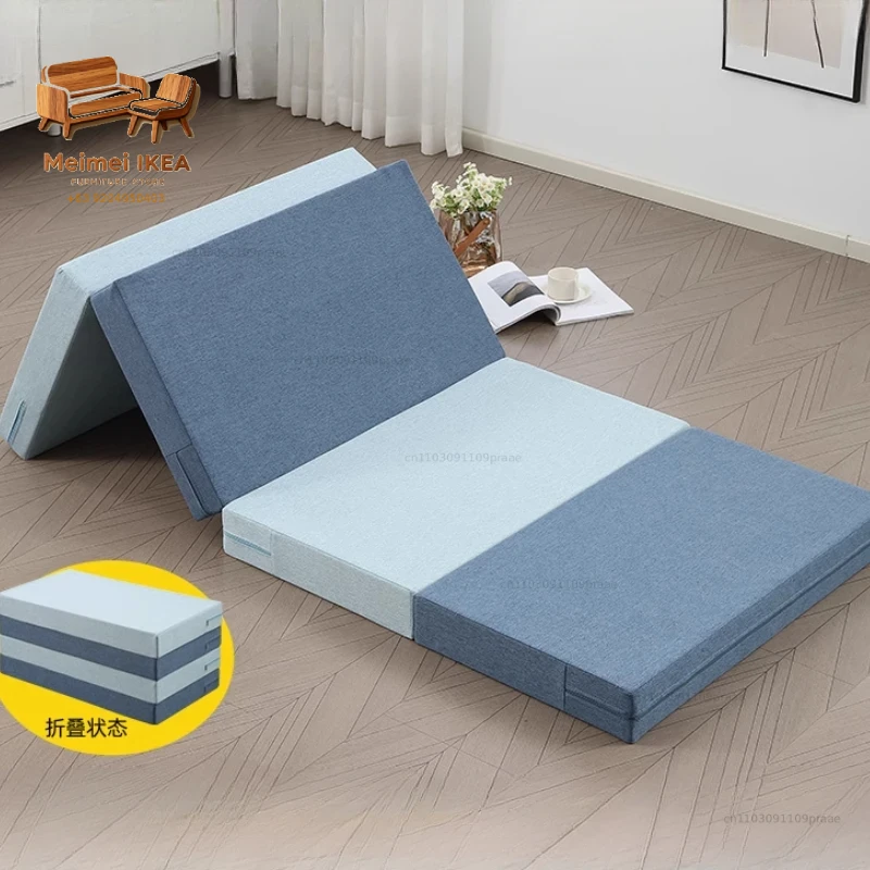 折りたたみ畳高密度スポンジ昼寝マットレス取り外し可能洗える床スリーピングマットソフト