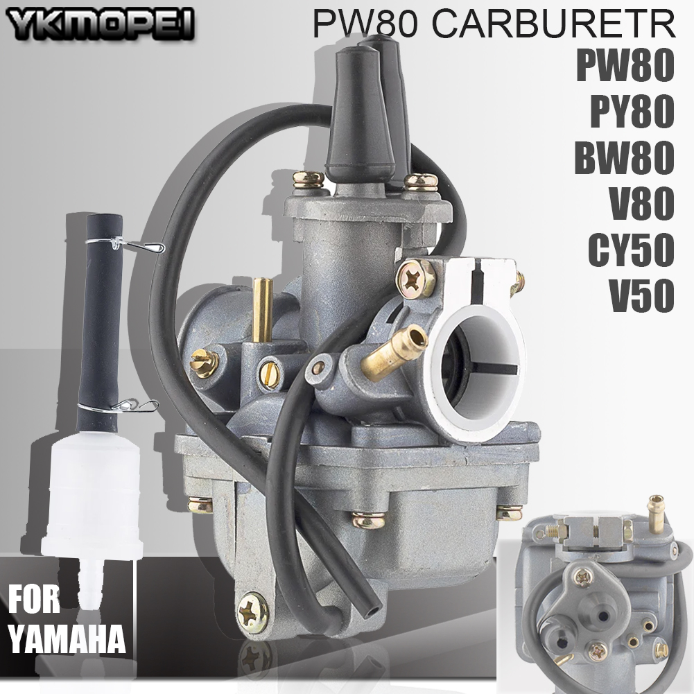 Motorcycle Carburetor For Yamaha PW80 Yzinger 80 1983-2012 BW80 1986-1990 For Jianshe PY80 CY80 Minibike Dirt Pit Bike Enduro