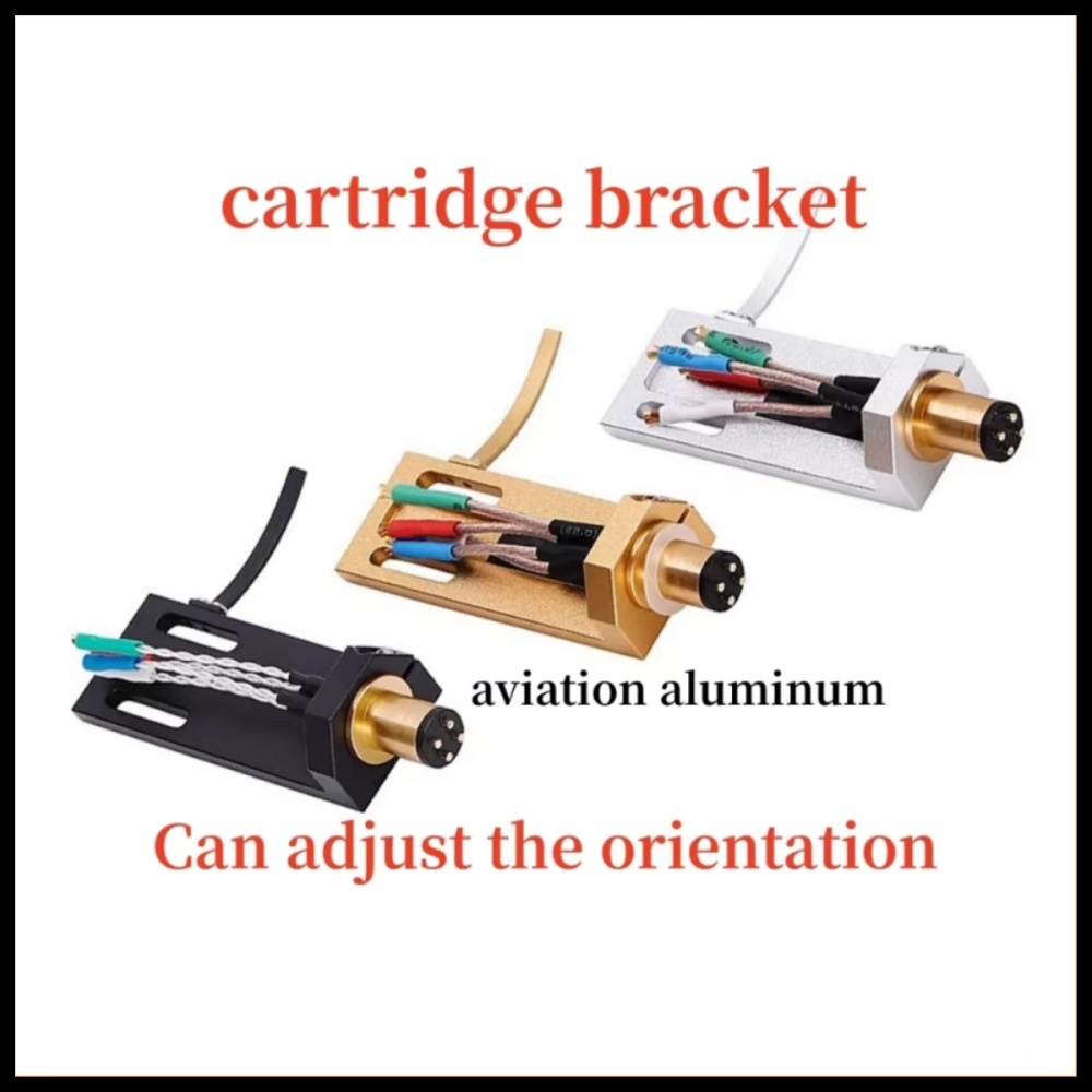 カートリッジブラケット棚 方向調整可能 航空アルミニウム カートリッジライン付き LPビニールレコードプレーヤー蓄音機用