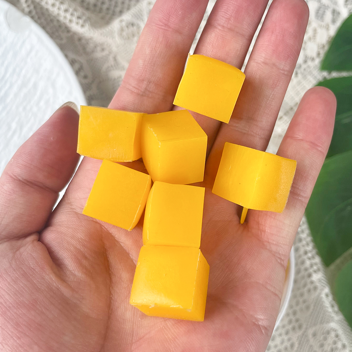 100 グラム/200 グラムパックマンゴーキューブ DIY ブロックフレッシュフルーツバブルティー成分表示小道具食品モデルケーキ装飾おもちゃ組み立てる