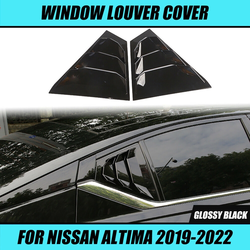 2 ピース/セット車のリアウィンドウルーバーシャ​​ッターカバートリム車の装飾アクセサリー日産アルティマ 2019 2020 2021 2022