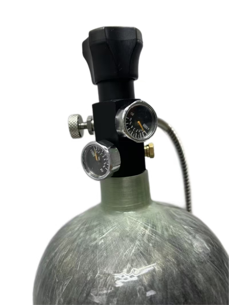 ACECARE 4500Psi 300Bar 6.8L カーボンファイバーシリンダー HPA タンクダイビングボトル充填ステーションバルブ充電レギュレーターバルブ M18 * 1.5