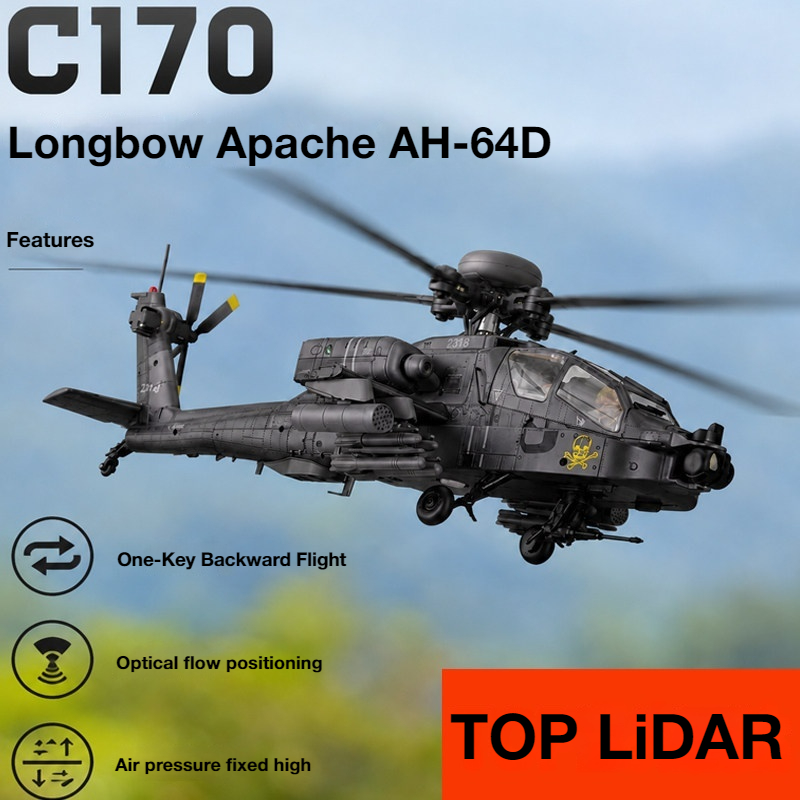 RC ERA リモコン Apache 武装ヘリコプター C170 6 チャンネルオプティカルフローポジショニング 1 キー反転 3D フライト大人の趣味