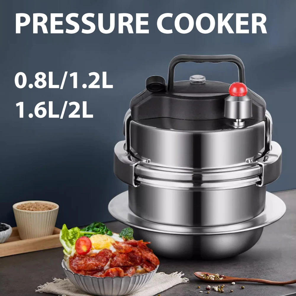 0.8-2L 屋外キャンプ小型圧力鍋 304 ステンレス鋼ポータブル炊飯器キッチン調理ツール圧力鍋