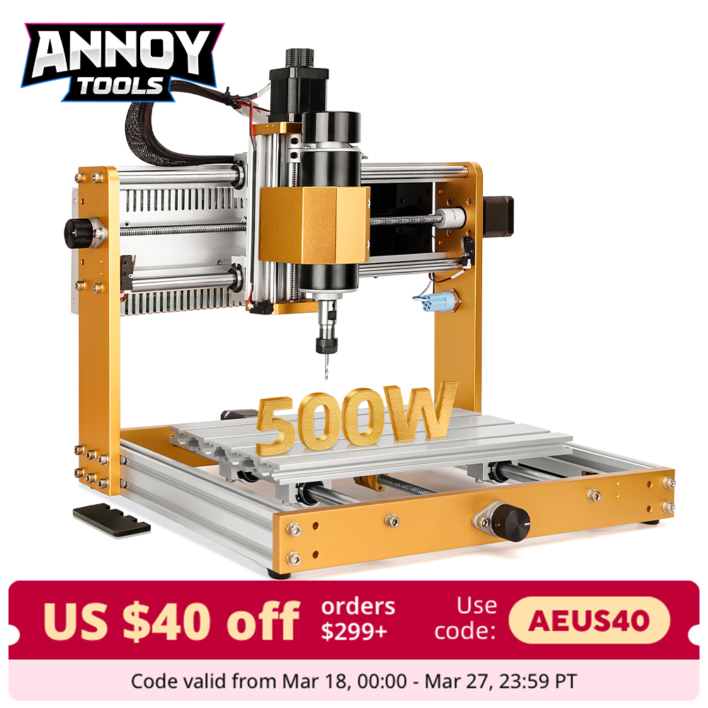CNC3018pro マシン 500W オールメタル CNC ルーターマシン 3 軸リミットスイッチ