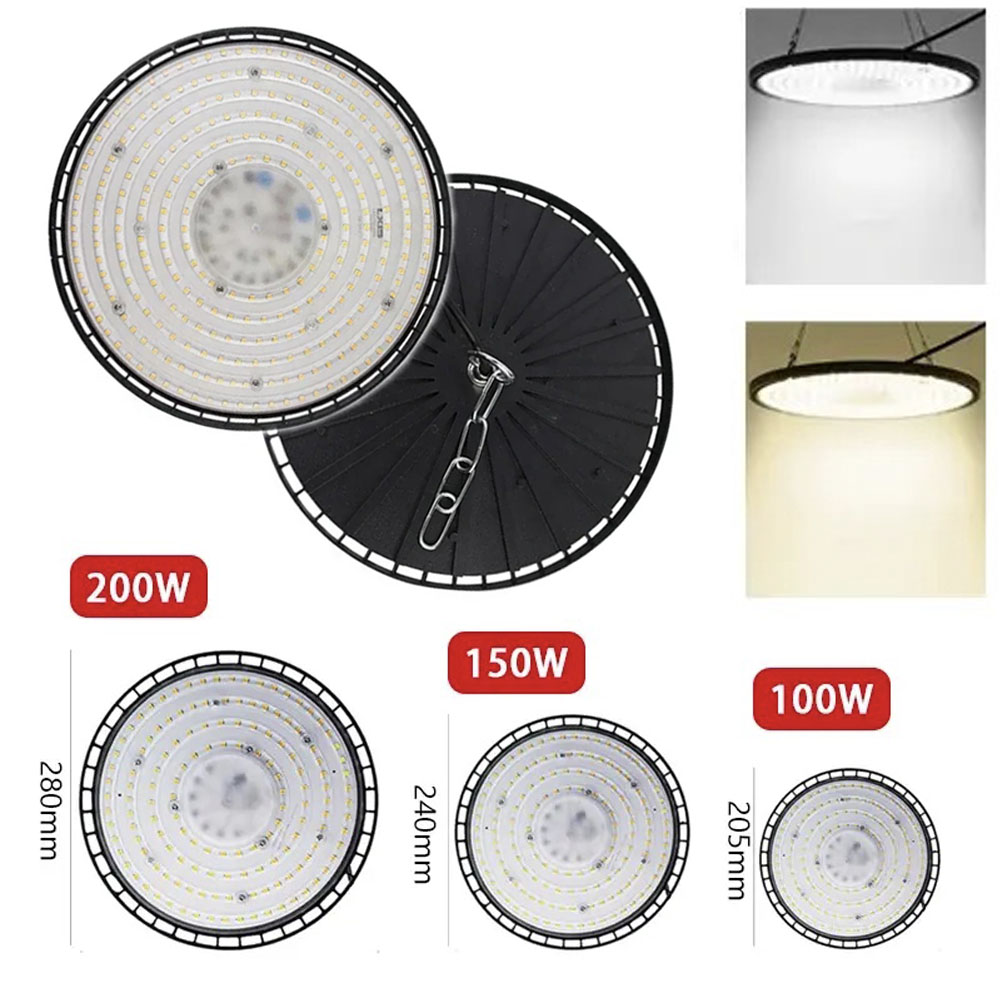 ハイベイライト 100/150/200 ワット 220V 超高輝度 UFO LED 防水商業市場倉庫ガレージ産業用照明