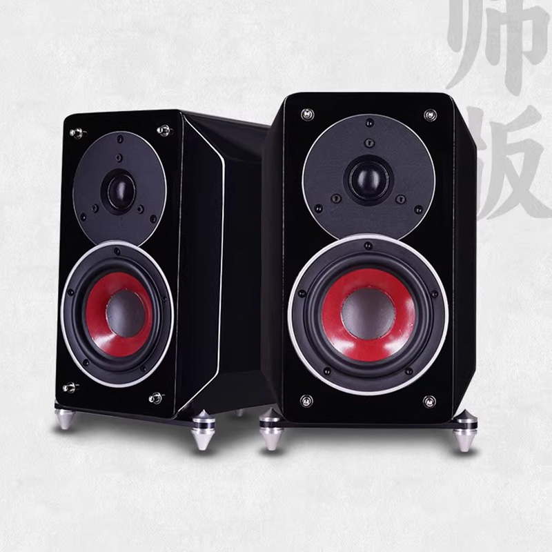 FD42 HIFI Passive Bookshelf Speaker 4 Inch Piano Paint 80W Output Power Home Wooden Fever Passive Speaker 1 Inch Tweeter Unit