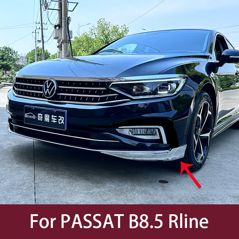 Vw パサート B8.5Rline クローム 2021 2022 2024 フロントバンパー衝突防止ストリップコーナーガードバンパープロテクターカーアクセサリー