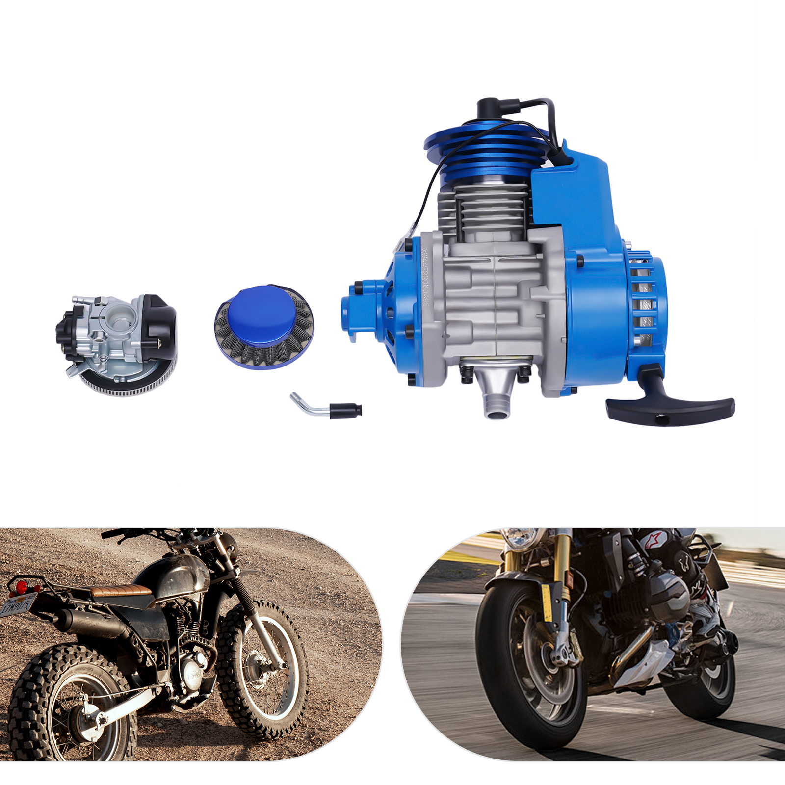 2ストローク1.8KW高性能エンジンモーター、幅広い互換性、49cc/50ccポケットバイク、ミニダートバイク、ミニATV、スクーターに適用