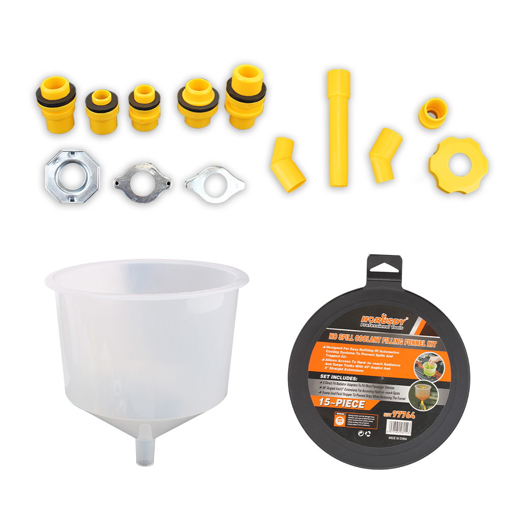 流出防止クーラント充填キットプラスチック充填漏斗注ぎ口注ぐオイルツールフィットユニバーサル車両 15 ピース/セット