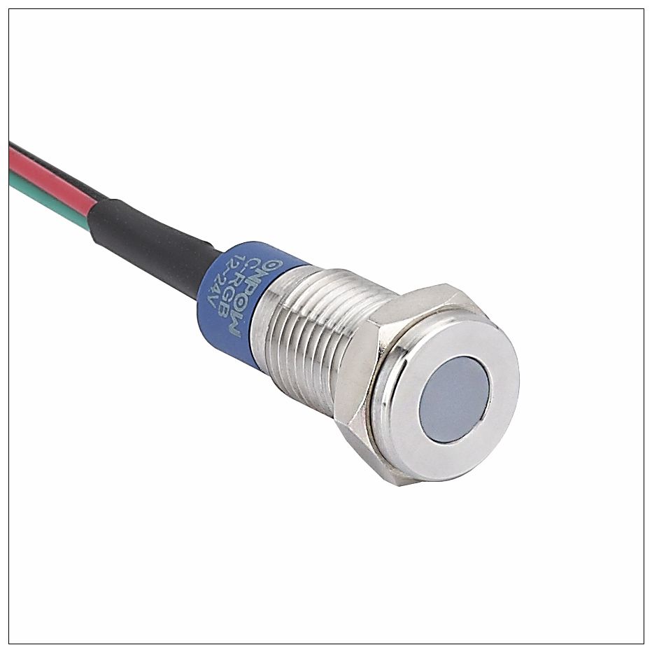 ONPOW 8 ミリメートル 12 ミリメートル防水信号灯フラットドーム型 6 V 、 12 V 、 24 V 三色 RGB LED ステンレス鋼インジケータ