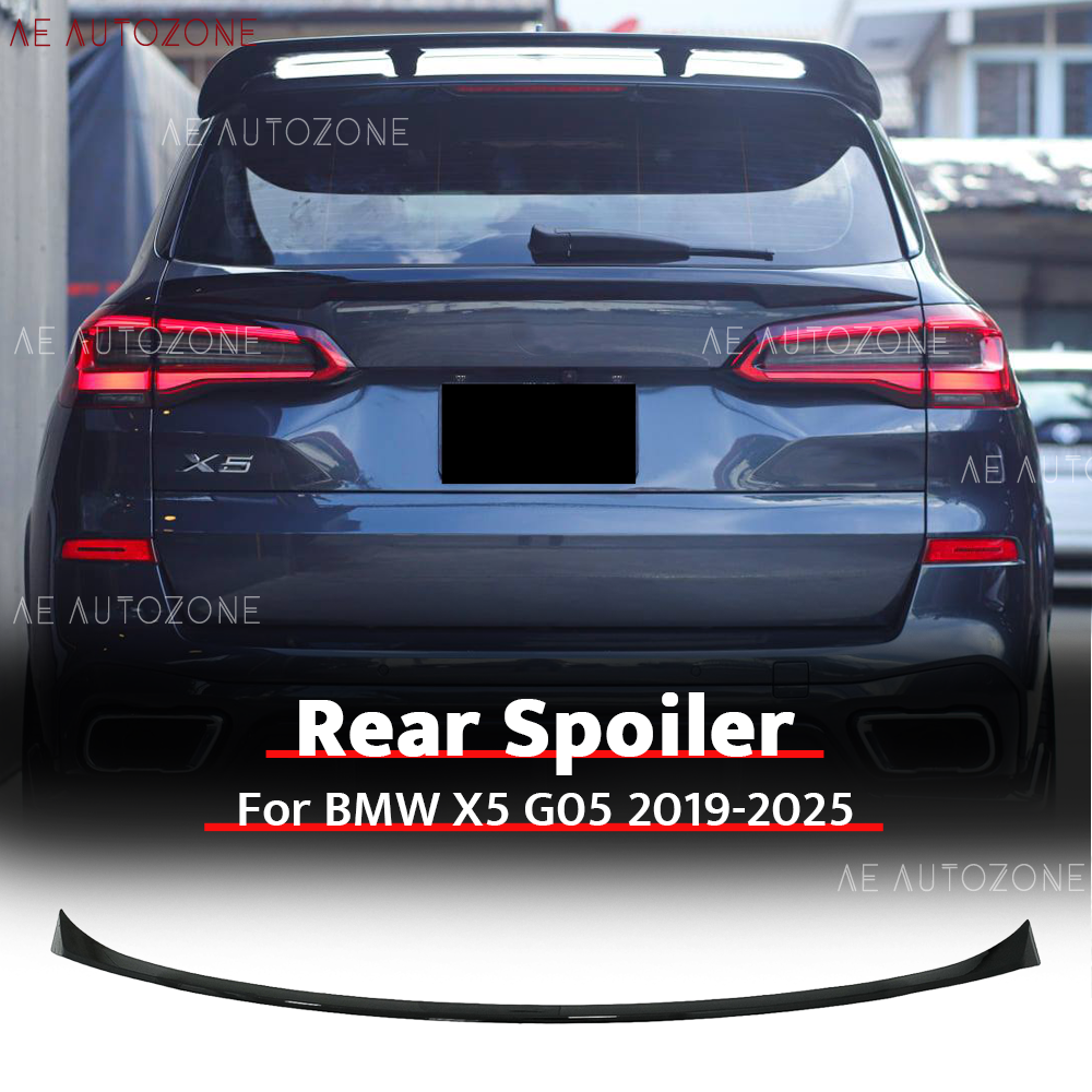 光沢のあるブラックのリアスポイラーウィング BMW X5 G05 2019-2023用