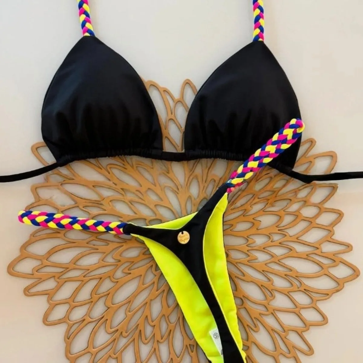 セクシーなホルタービキニセット女性水着ツーピース三角 Tバック水着ブラジル Biquinis ホリデーギャザリング水着