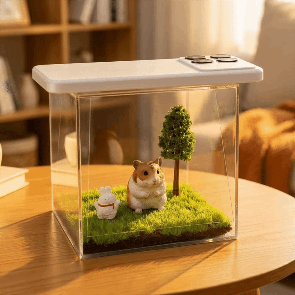 アクリルペットホログラフィック投影デジタル投影 3D ホログラフィックペット追悼メモリアルボックス犬投影ボックス