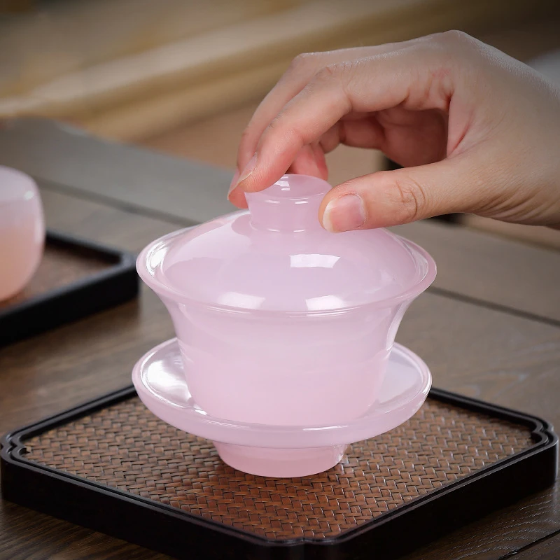蓮翡翠磁器ガイワン用シングル高級ティーカップ三彩ボウル釉茶セット中国茶わん絶妙なギフトカップ
