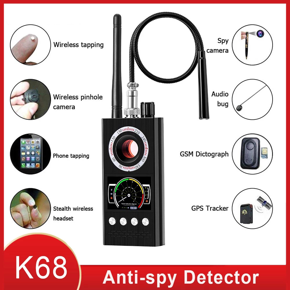 アンチスパイワイヤレス RF 信号検出器バグ GSM GPS トラッカー隠しカメラ盗聴装置軍事専門家 K68 VS K88 K18