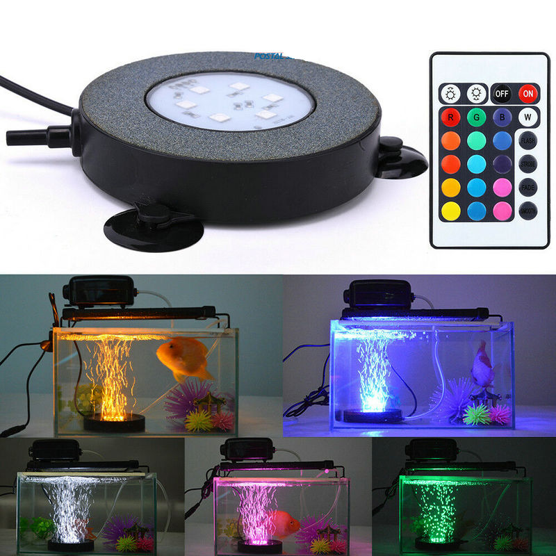 24 キーリモコン IP68 防水水族館水中魚/カメタンクエアストーンバブル Led ライト RGB 水中ポンプ装飾