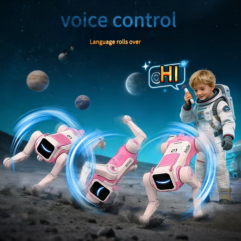 丸めることができるスマート AI ロボット犬、Bluetooth 音声制御、多言語対話、バイオニック リモート コントロール機械式犬のおもちゃ