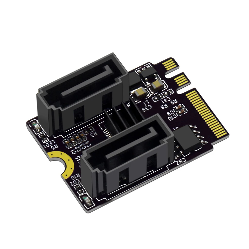 M.2(A+Eキー) - デュアルポートSATA3.0拡張カード PCIe 3.0キー A+E WIFI M.2 - SATA NGFF 2230 SSDアダプターカード（PCコンピュータ用）