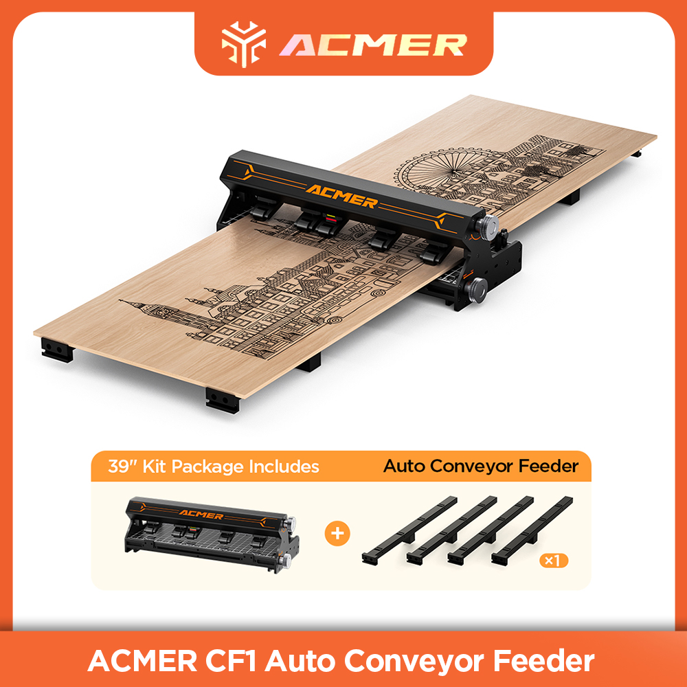 ACMER CF1 自動フィーダー ACMER P1 S Pro/P2/P3 およびその他のレーザー彫刻機に適したマルチガイド設計