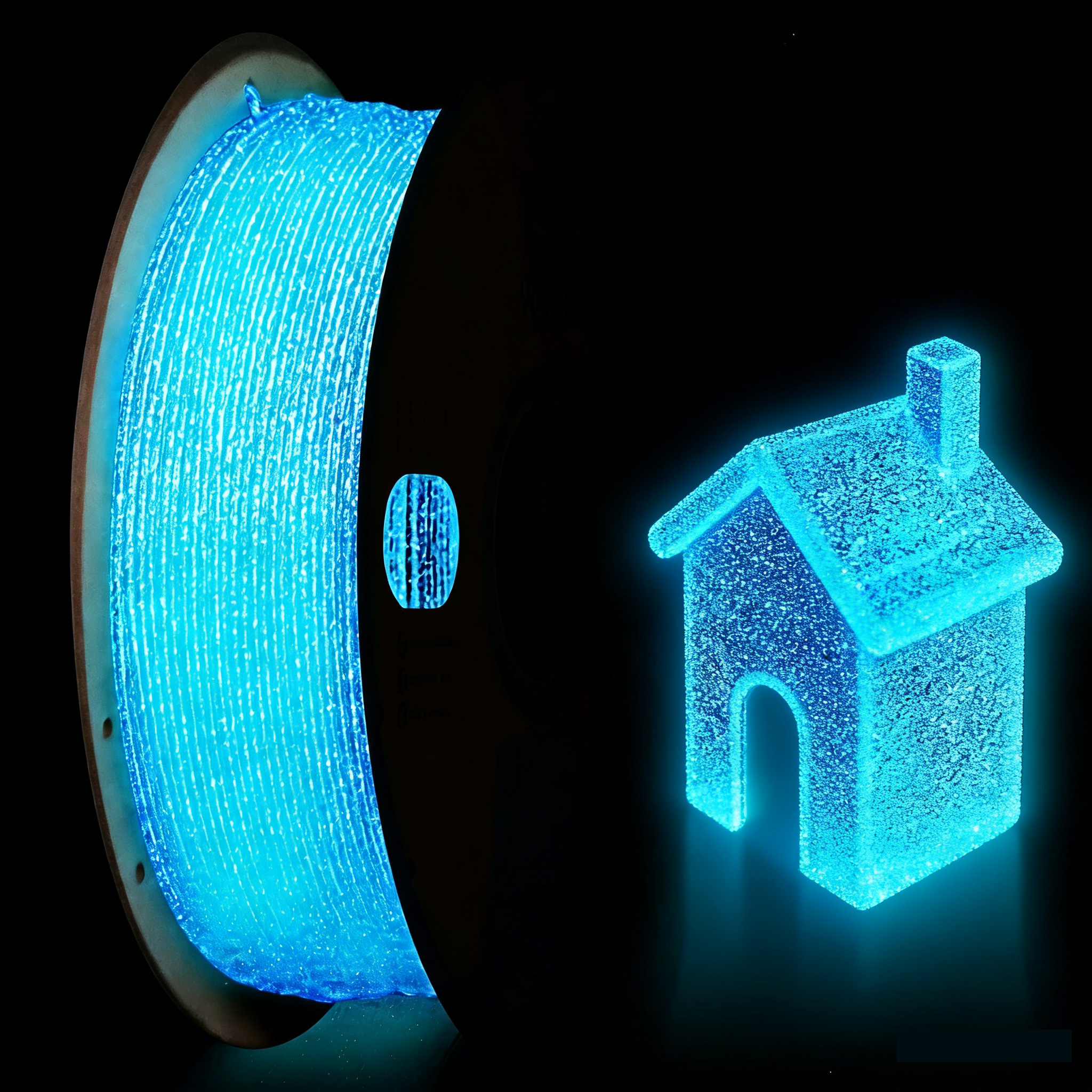 ダークで光る PLA 3D プリンター フィラメント 1.75 ミリメートル 3D 印刷フィラメント 250 グラム寸法精度/- 0.03 ミリメートル青い星空