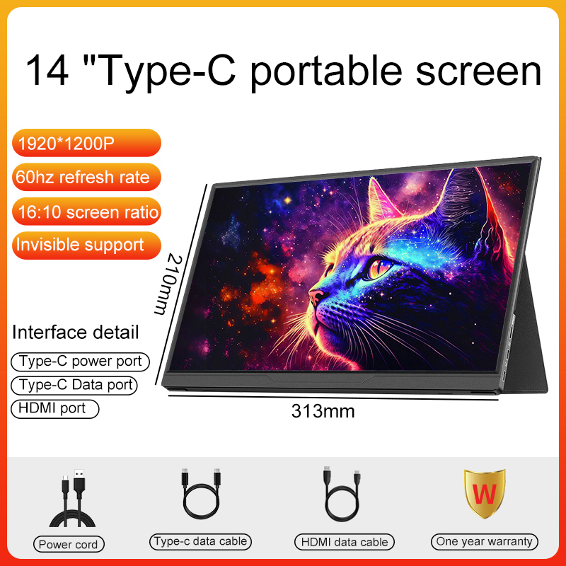 14 "LANLIPU ポータブルモニター 1920*1200P IPS ゲームコンピュータディスプレイ Steam デッキラップトップスイッチ PS4/5 Xbox/Phpne /MAC/ミニ PC