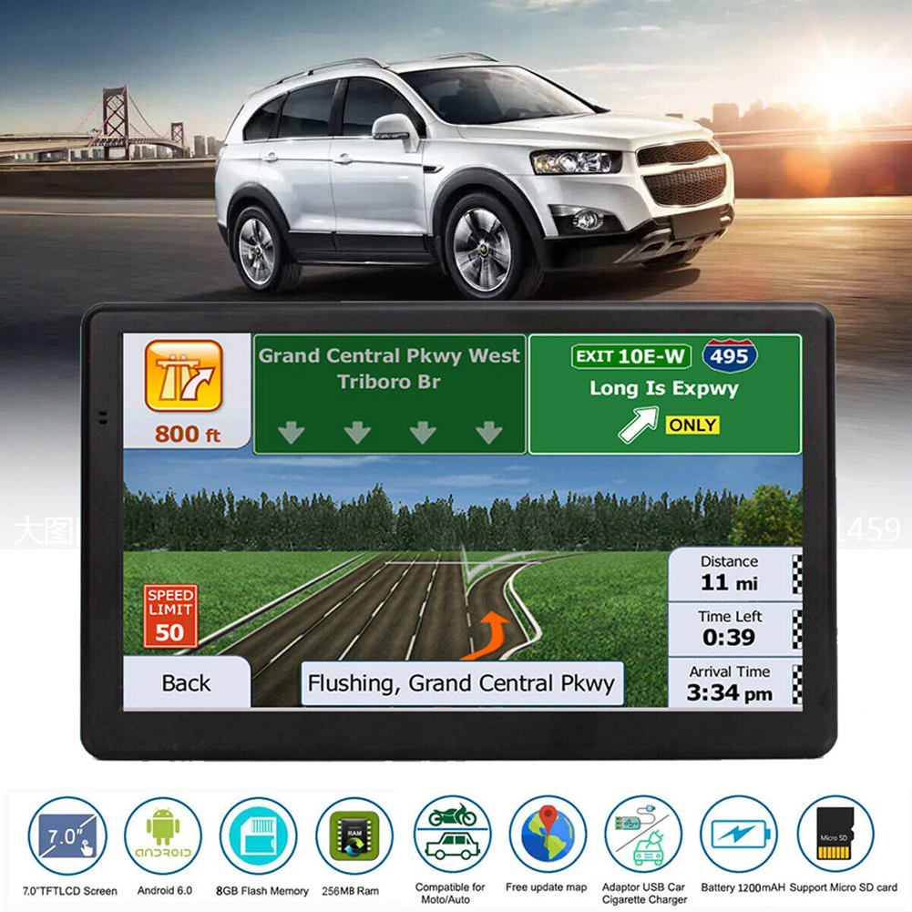 7 インチ HD カー GPS ナビゲーション FM トランスミッターカー GPS ナビゲーター 256MB 8G Sat Nav オーストラリア北米ヨーロッパ地図音声リマインダー