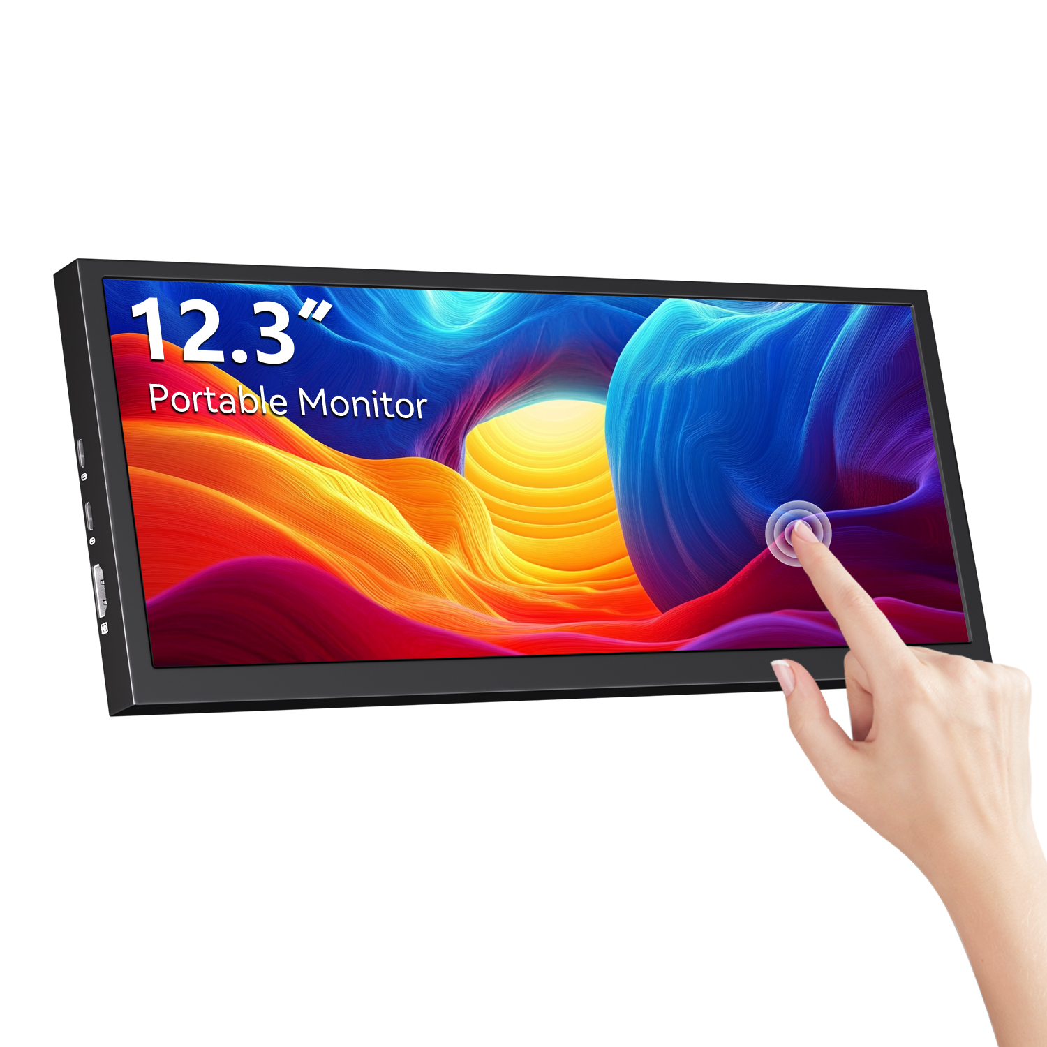 12.3インチ1920x720 HD容量性タッチスクリーンモニターHDMI入力付きポータブルLCDディスプレイPCラップトップ産業機器用