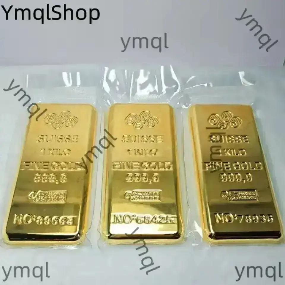 1:1 コピースイス 1 キロ/1000 グラム 24 k ゴールドバー地金レプリカスイスジュエリーストア銀行ディスプレイ盗難防止サンプル