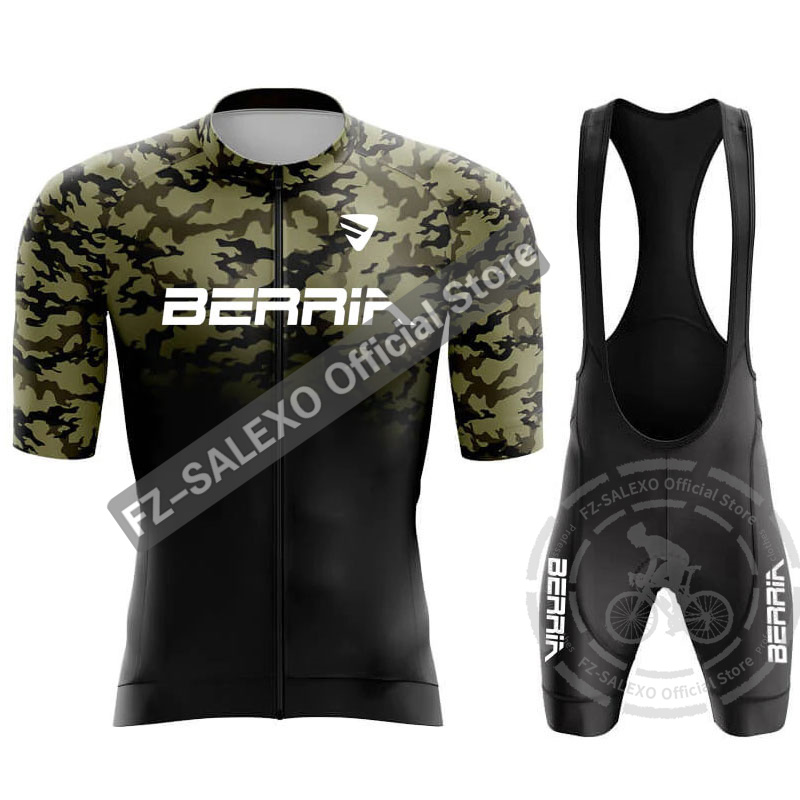 2024 BERRIA 夏自転車服男性新しいロードバイクウェアレーシング服迷彩サイクリングジャージセット Ropa Ciclismo Hombre