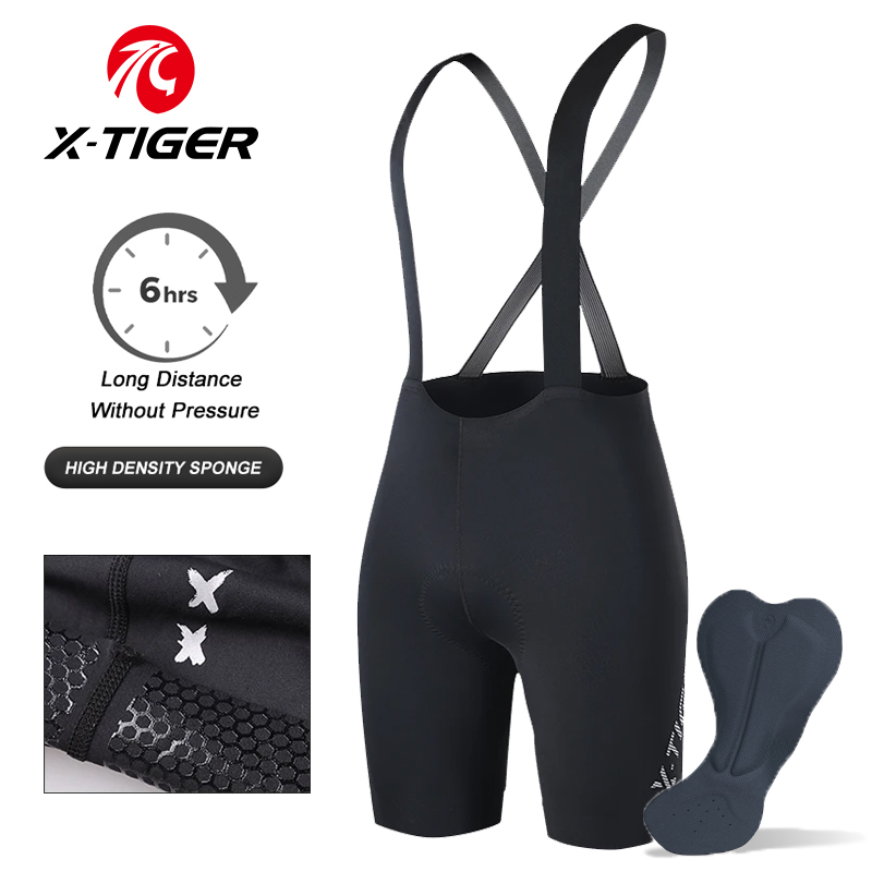 X-TIGER プロフェッショナルサイクリングビブショーツメンズ夏通気性速乾性 MTB ロード自転車ショーツスポンジパッドサイクリングジャージ
