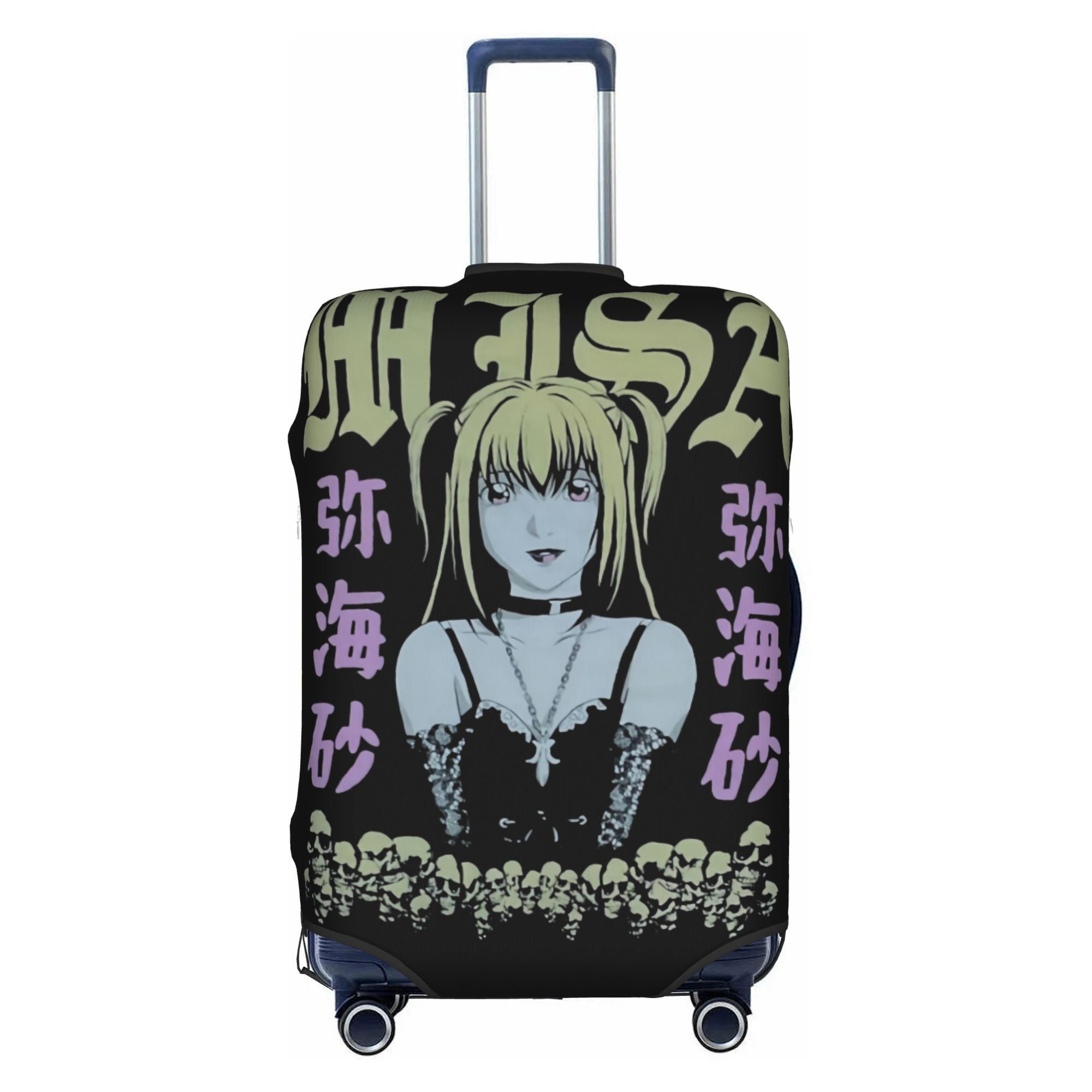 カスタムデスノートアニメスーツケースカバー弾性マンガ旅行荷物カバー 18-32 インチ用