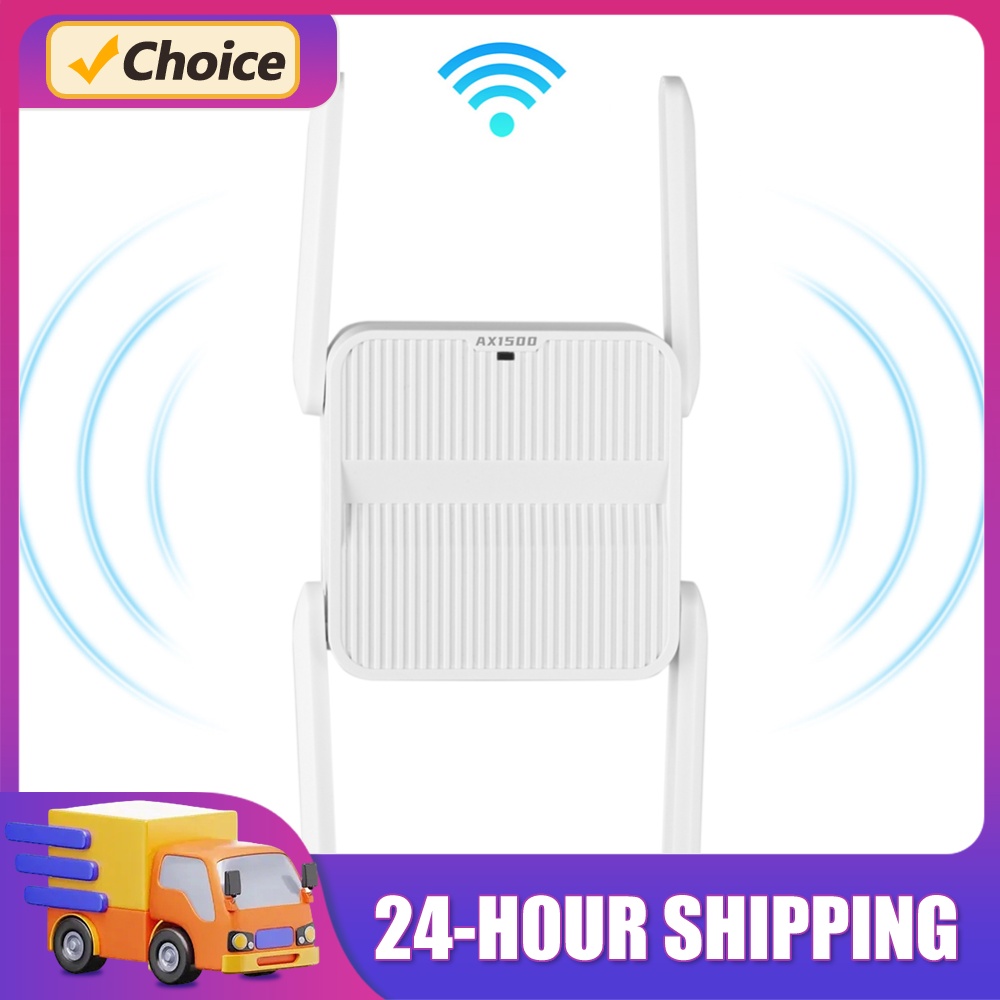 WiFi 6 リピーターエクステンダー 1500Mbps 信号ブースターアンプ デュアルバンド 2.4G/5GHz WiFi 6 レンジエクステンダー 長距離ネットワーク簡単セット