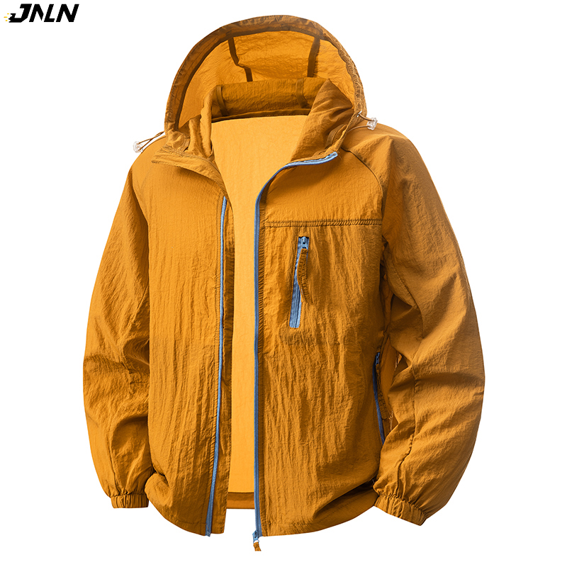 JNLN 夏ウインドブレーカー男性女性軽量日焼け止めジャケットユニセックスキャンプ登山ハイキングアウトドアスポーツ抗 UV コート