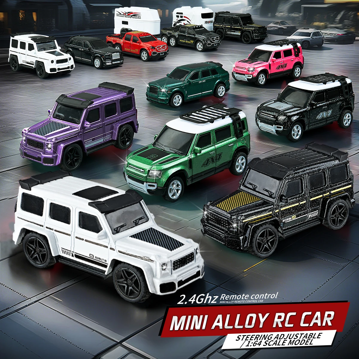 最新の RC カーミニ合金 1/64 アップグレードされたリモートコントロールカー持ち運びに便利 60 分の作業時間子供のギフトのおもちゃ